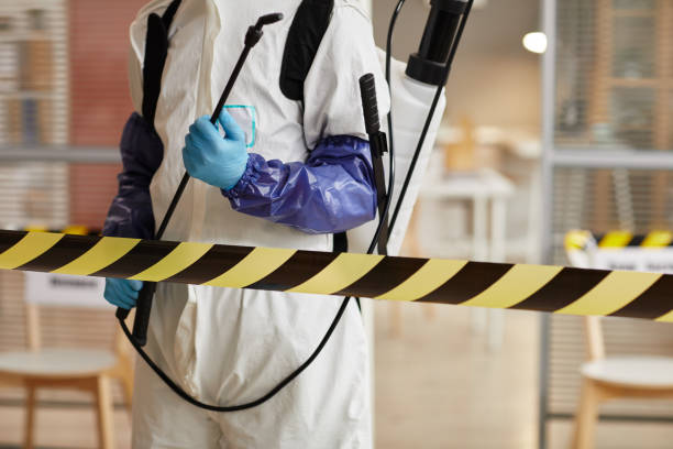 Professional Biohazard Cleanup technician working in Water Mill, NY